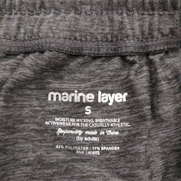 Marine Layer Jogger Pants Womens Small Gray Marled Stretch Comfort Athleisure - Picture 8 of 10